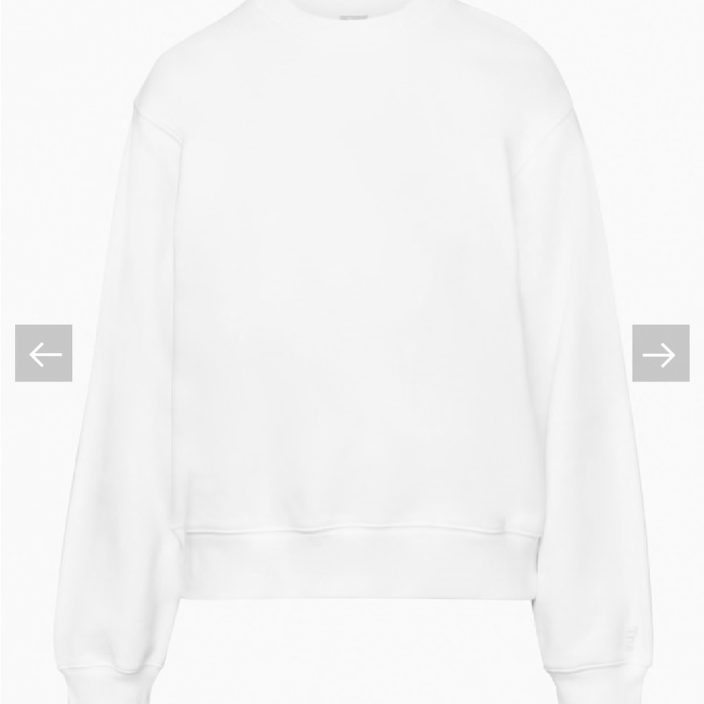 Aritzia White Crew Neck Sweater